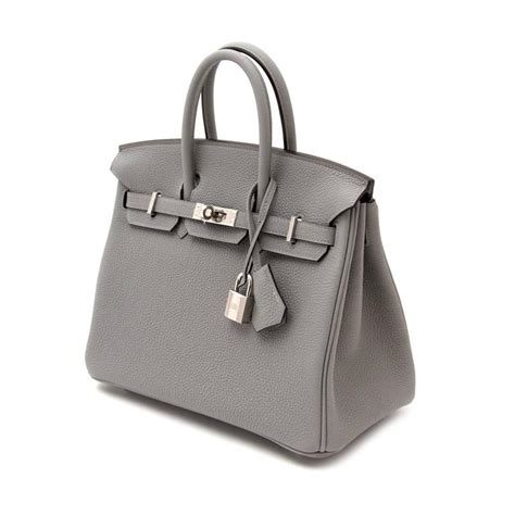 hermes gris mouette|HERMES Togo Birkin 25 Gris Mouette .